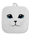 Blue-Eyed Cute Cat Face White Fabric Pot Holder Hot Pad-Pot Holder-TooLoud-White-Davson Sales