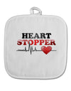 Heart Stopper White Fabric Pot Holder Hot Pad-Pot Holder-TooLoud-White-Davson Sales