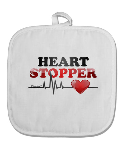 Heart Stopper White Fabric Pot Holder Hot Pad-Pot Holder-TooLoud-White-Davson Sales