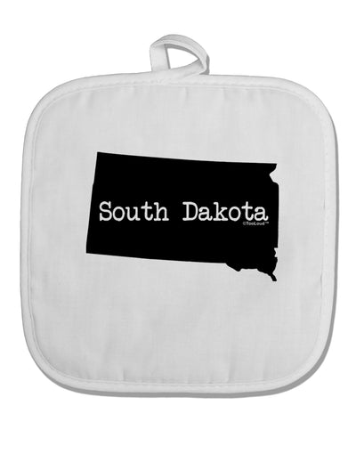 South Dakota - United States Shape White Fabric Pot Holder Hot Pad by TooLoud-Pot Holder-TooLoud-White-Davson Sales