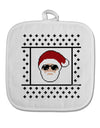 Cool Santa Christmas Sweater White Fabric Pot Holder Hot Pad-Pot Holder-TooLoud-White-Davson Sales