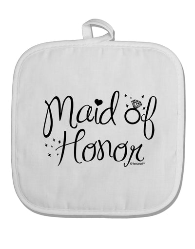 Maid of Honor - Diamond Ring Design White Fabric Pot Holder Hot Pad-Pot Holder-TooLoud-White-Davson Sales