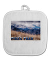 Pikes Peak CO Mountains Text White Fabric Pot Holder Hot Pad by TooLoud-Pot Holder-TooLoud-White-Davson Sales