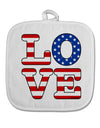 American Love Design White Fabric Pot Holder Hot Pad by TooLoud-Pot Holder-TooLoud-White-Davson Sales