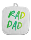 Rad Dad Design - 80s Neon White Fabric Pot Holder Hot Pad-Pot Holder-TooLoud-White-Davson Sales