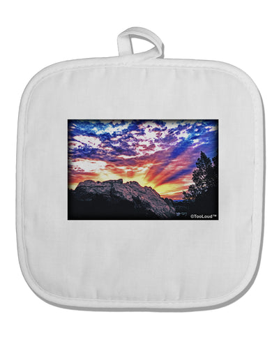 Colorado Rainbow Sunset White Fabric Pot Holder Hot Pad-Pot Holder-TooLoud-White-Davson Sales