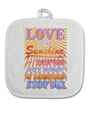 Love is like Sunshine - Sunburst White Fabric Pot Holder Hot Pad-Pot Holder-TooLoud-White-Davson Sales