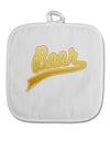 Beer Jersey White Fabric Pot Holder Hot Pad-Pot Holder-TooLoud-White-Davson Sales