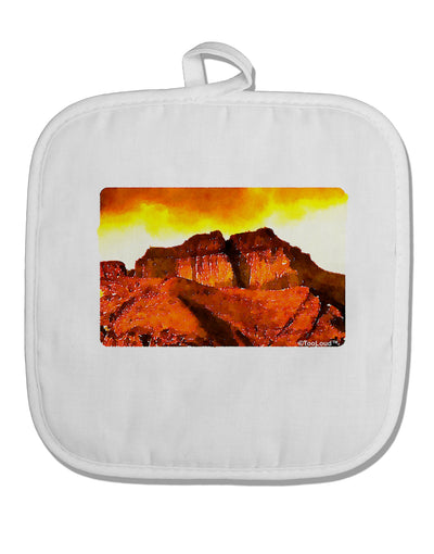 San Juan Mountain Range CO White Fabric Pot Holder Hot Pad-Pot Holder-TooLoud-White-Davson Sales