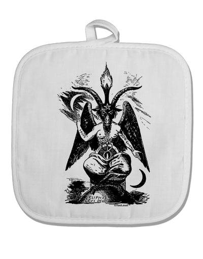 Baphomet Illustration White Fabric Pot Holder Hot Pad by TooLoud-TooLoud-White-Davson Sales