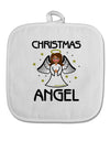 Christmas Angel White Fabric Pot Holder Hot Pad-Pot Holder-TooLoud-White-Davson Sales