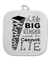 I Like Big Stacks -of books- White Fabric Pot Holder Hot Pad-Pot Holder-TooLoud-White-Davson Sales