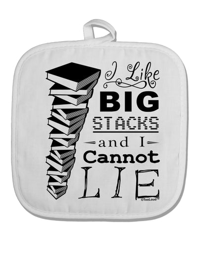 I Like Big Stacks -of books- White Fabric Pot Holder Hot Pad-Pot Holder-TooLoud-White-Davson Sales