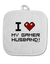 I Heart My Gamer Husband White Fabric Pot Holder Hot Pad-Pot Holder-TooLoud-White-Davson Sales