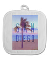 San Diego Beach Filter White Fabric Pot Holder Hot Pad-Pot Holder-TooLoud-White-Davson Sales