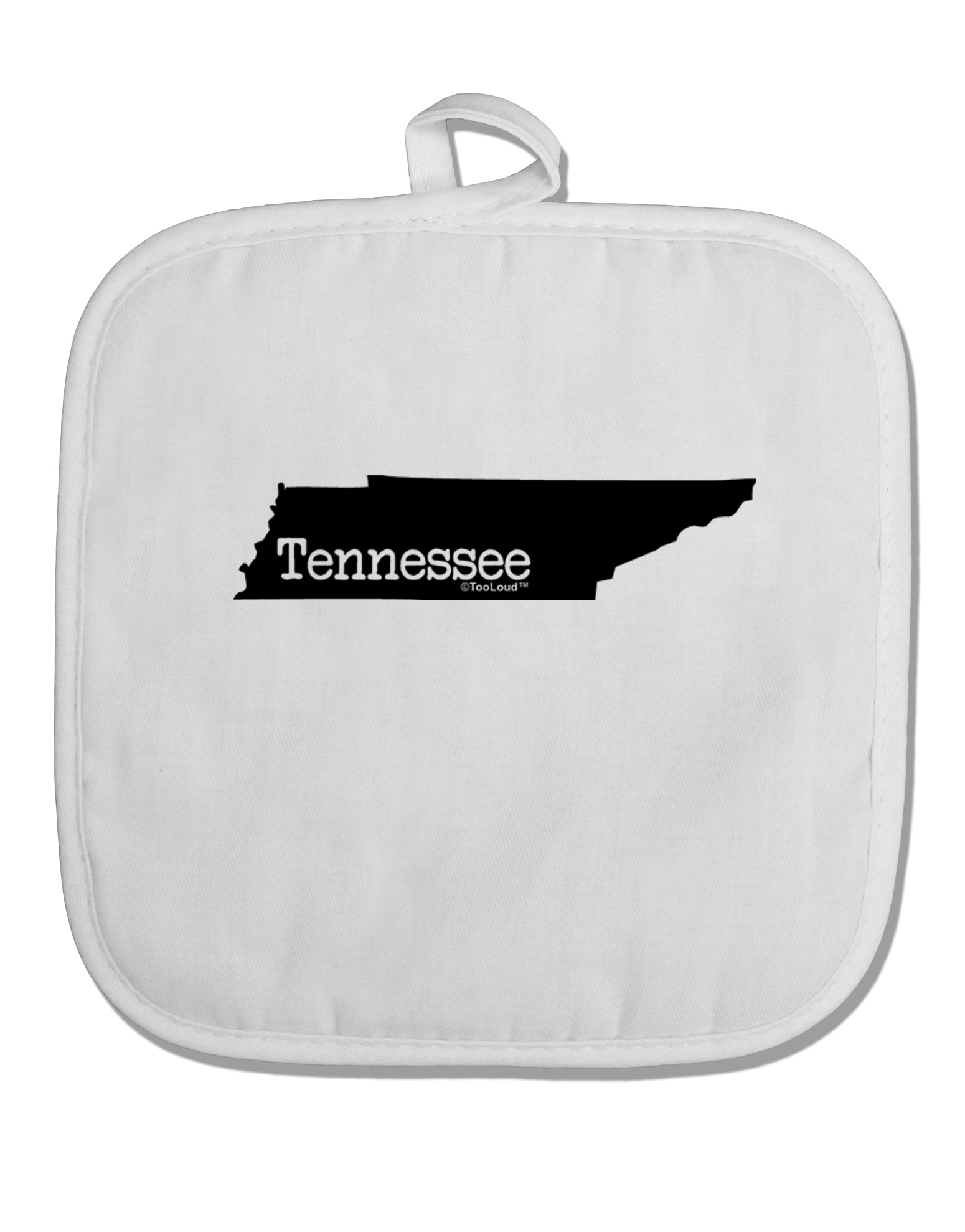 Tennessee - United States Shape White Fabric Pot Holder Hot Pad by TooLoud-Pot Holder-TooLoud-White-Davson Sales