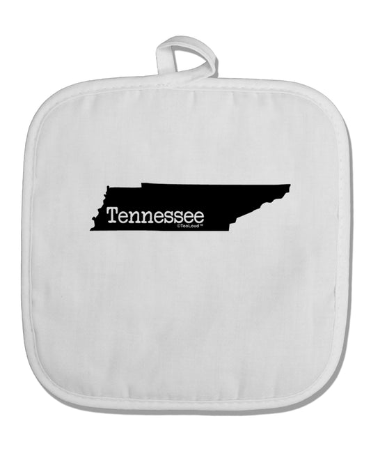 Tennessee - United States Shape White Fabric Pot Holder Hot Pad by TooLoud-Pot Holder-TooLoud-White-Davson Sales