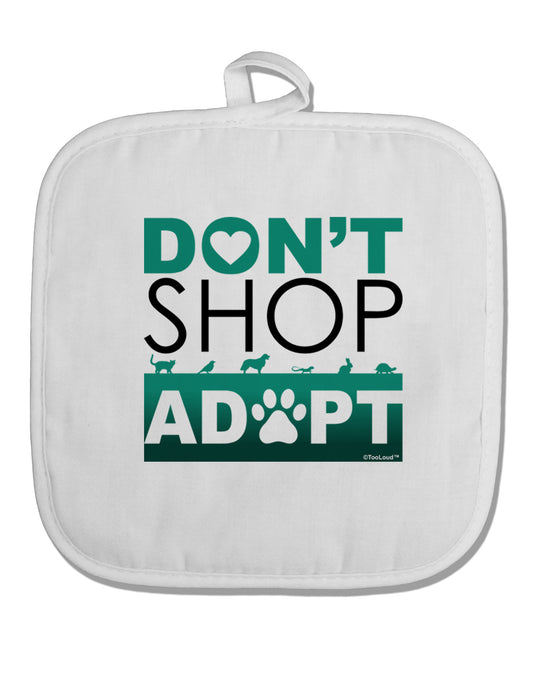 Don't Shop Adopt White Fabric Pot Holder Hot Pad-Pot Holder-TooLoud-White-Davson Sales