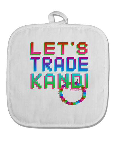 Let's Trade Kandi White Fabric Pot Holder Hot Pad-Pot Holder-TooLoud-White-Davson Sales