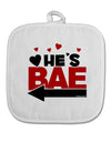 He's BAE - Left Arrow White Fabric Pot Holder Hot Pad-Pot Holder-TooLoud-White-Davson Sales