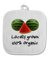 Locally Grown Organic Melons White Fabric Pot Holder Hot Pad-Pot Holder-TooLoud-White-Davson Sales