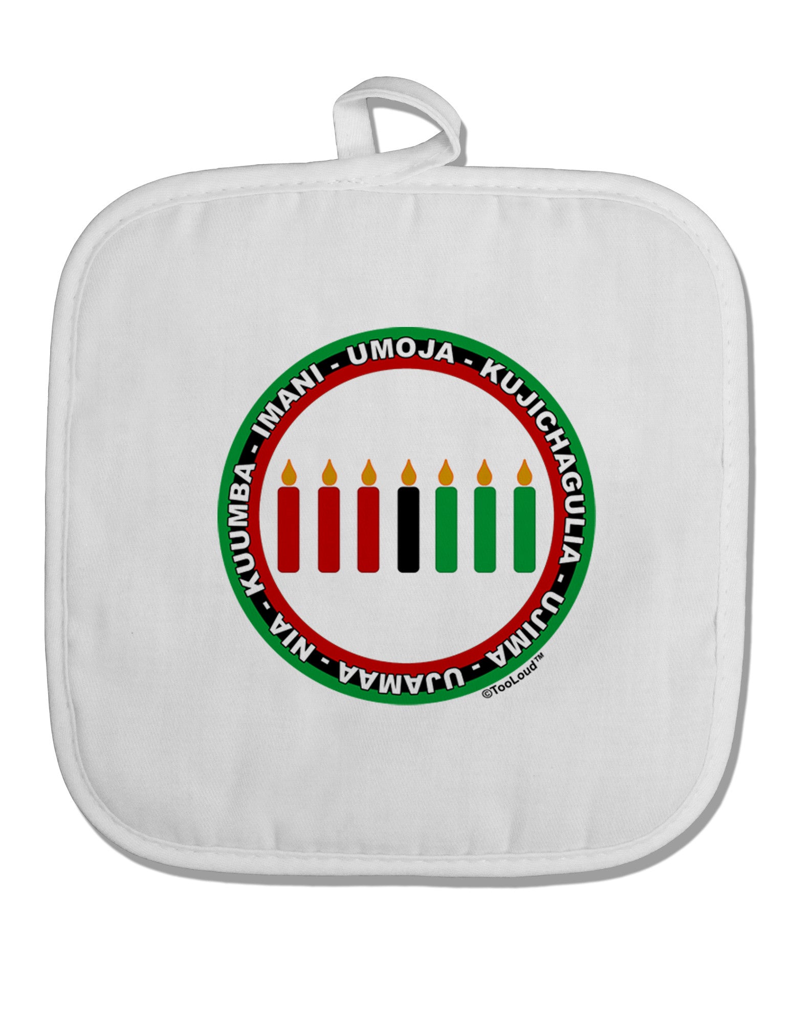 7 Principles Circle White Fabric Pot Holder Hot Pad-Pot Holder-TooLoud-White-Davson Sales