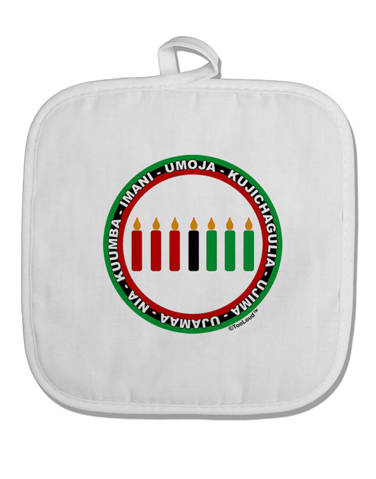 7 Principles Circle White Fabric Pot Holder Hot Pad-Pot Holder-TooLoud-White-Davson Sales