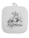 Sagittarius Illustration White Fabric Pot Holder Hot Pad-Pot Holder-TooLoud-White-Davson Sales