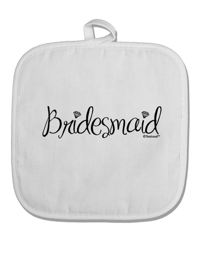 Bridesmaid Design - Diamonds White Fabric Pot Holder Hot Pad-Pot Holder-TooLoud-White-Davson Sales