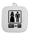 Ctrl Z - Marriage White Fabric Pot Holder Hot Pad-Pot Holder-TooLoud-White-Davson Sales