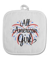 All American Girl - Fireworks and Heart White Fabric Pot Holder Hot Pad by TooLoud-Pot Holder-TooLoud-White-Davson Sales