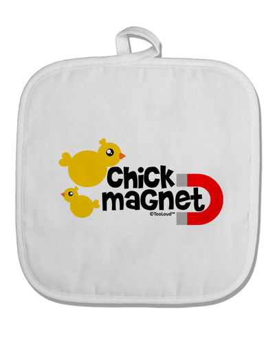 Cute Chick Magnet Design White Fabric Pot Holder Hot Pad by TooLoud-Pot Holder-TooLoud-White-Davson Sales