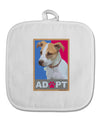 Adopt Cute Puppy Cat Adoption White Fabric Pot Holder Hot Pad-Pot Holder-TooLoud-White-Davson Sales