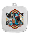 Native American Dancer 2 White Fabric Pot Holder Hot Pad-Pot Holder-TooLoud-White-Davson Sales