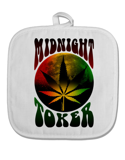 Midnight Toker Marijuana White Fabric Pot Holder Hot Pad-Pot Holder-TooLoud-White-Davson Sales