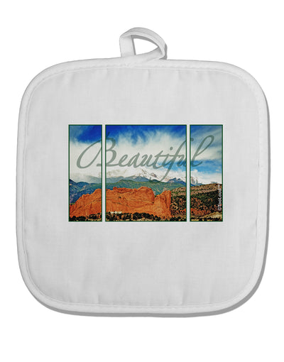 CO Beautiful View Text White Fabric Pot Holder Hot Pad-Pot Holder-TooLoud-White-Davson Sales