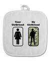 Your Girlfriend My Girlfriend Military White Fabric Pot Holder Hot Pad by TooLoud-Pot Holder-TooLoud-White-Davson Sales