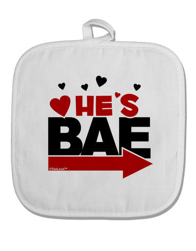 He's BAE - Right Arrow White Fabric Pot Holder Hot Pad-Pot Holder-TooLoud-White-Davson Sales