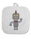 Cute Robot Male White Fabric Pot Holder Hot Pad by TooLoud-Pot Holder-TooLoud-White-Davson Sales