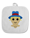 Cute Pixel Scarecrow White Fabric Pot Holder Hot Pad-Pot Holder-TooLoud-White-Davson Sales