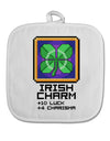 Pixel Irish Charm Item White Fabric Pot Holder Hot Pad-Pot Holder-TooLoud-White-Davson Sales