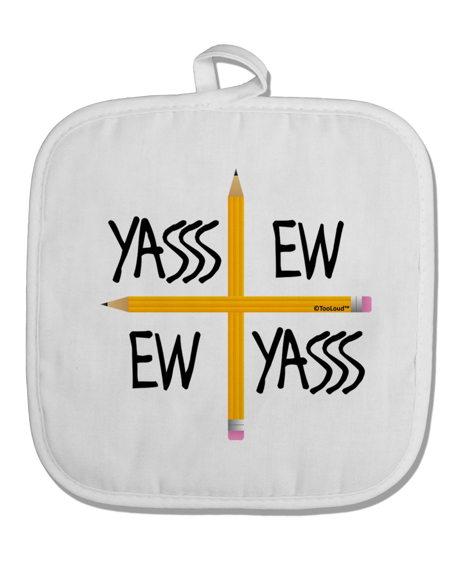 Charlie Charlie Challenge - Funny White Fabric Pot Holder Hot Pad-Pot Holder-TooLoud-White-Davson Sales