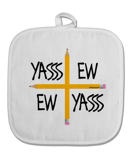 Charlie Charlie Challenge - Funny White Fabric Pot Holder Hot Pad-Pot Holder-TooLoud-White-Davson Sales