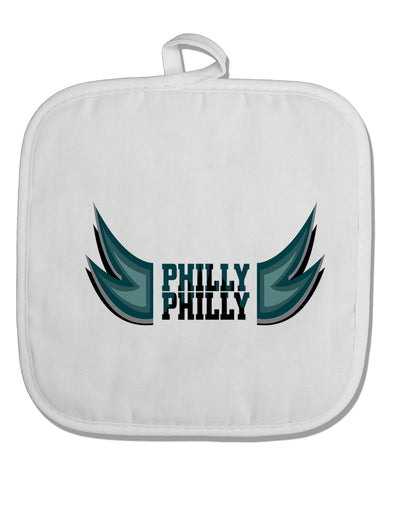 Philly Philly Funny Beer Drinking White Fabric Pot Holder Hot Pad by TooLoud-Pot Holder-TooLoud-White-Davson Sales