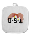 Bald Eagle USA White Fabric Pot Holder Hot Pad by TooLoud-Pot Holder-TooLoud-White-Davson Sales