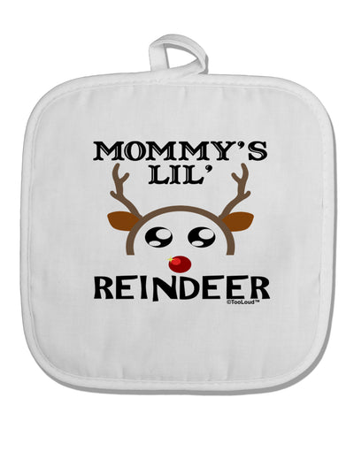 Mommy's Lil Reindeer Boy White Fabric Pot Holder Hot Pad-Pot Holder-TooLoud-White-Davson Sales