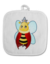 Queen Bee Mothers Day White Fabric Pot Holder Hot Pad by TooLoud