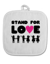 Stand For Love Pink Heart White Fabric Pot Holder Hot Pad-Pot Holder-TooLoud-White-Davson Sales