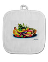 Watercolor Fruit Bowl 3 White Fabric Pot Holder Hot Pad-Pot Holder-TooLoud-White-Davson Sales