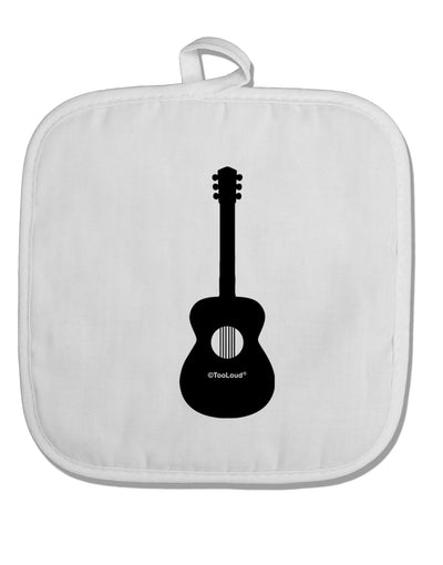 Acoustic Guitar Cool Musician White Fabric Pot Holder Hot Pad by TooLoud-Pot Holder-TooLoud-White-Davson Sales